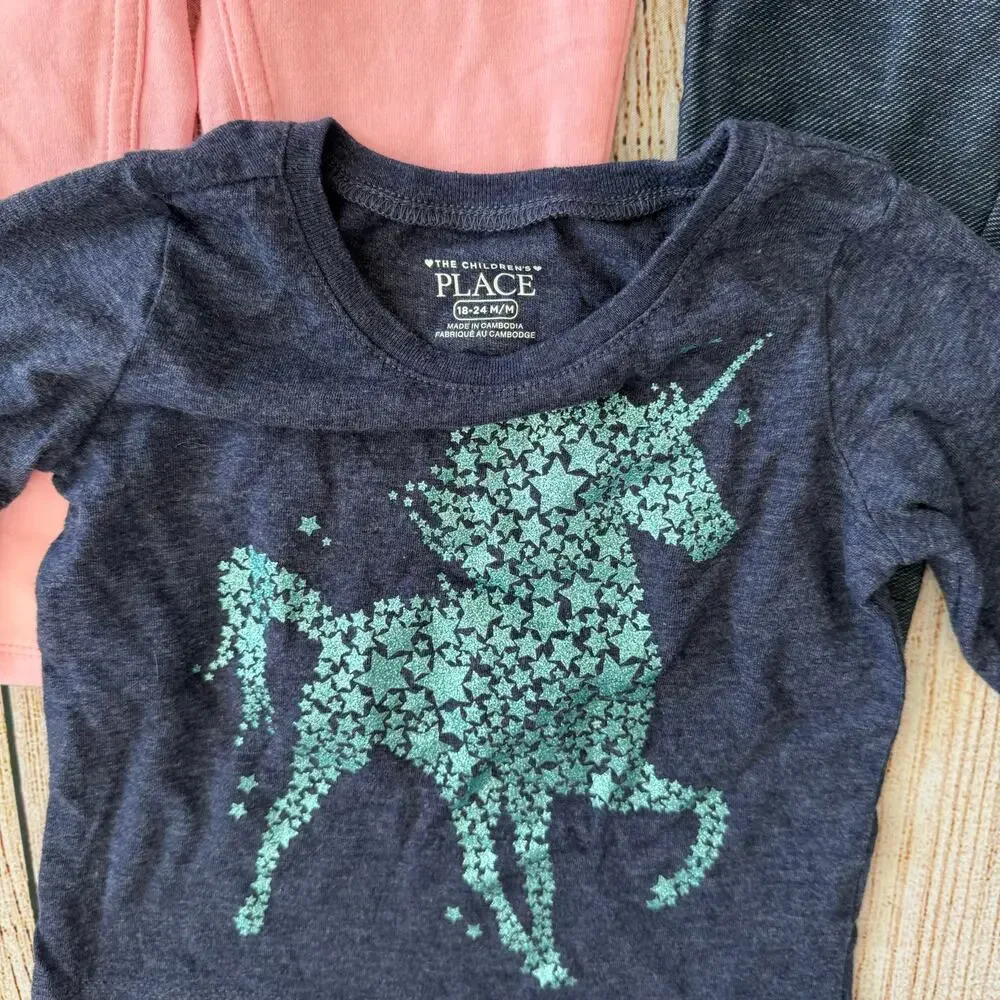 Girls 18 month Bundle - 2 long sleeve shirts - 3 pairs of pants